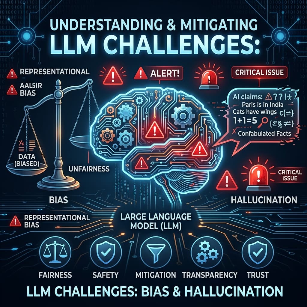 LLM Challenges: Bias aur Hallucination — AI ki Sabse Badi Problems (2026)