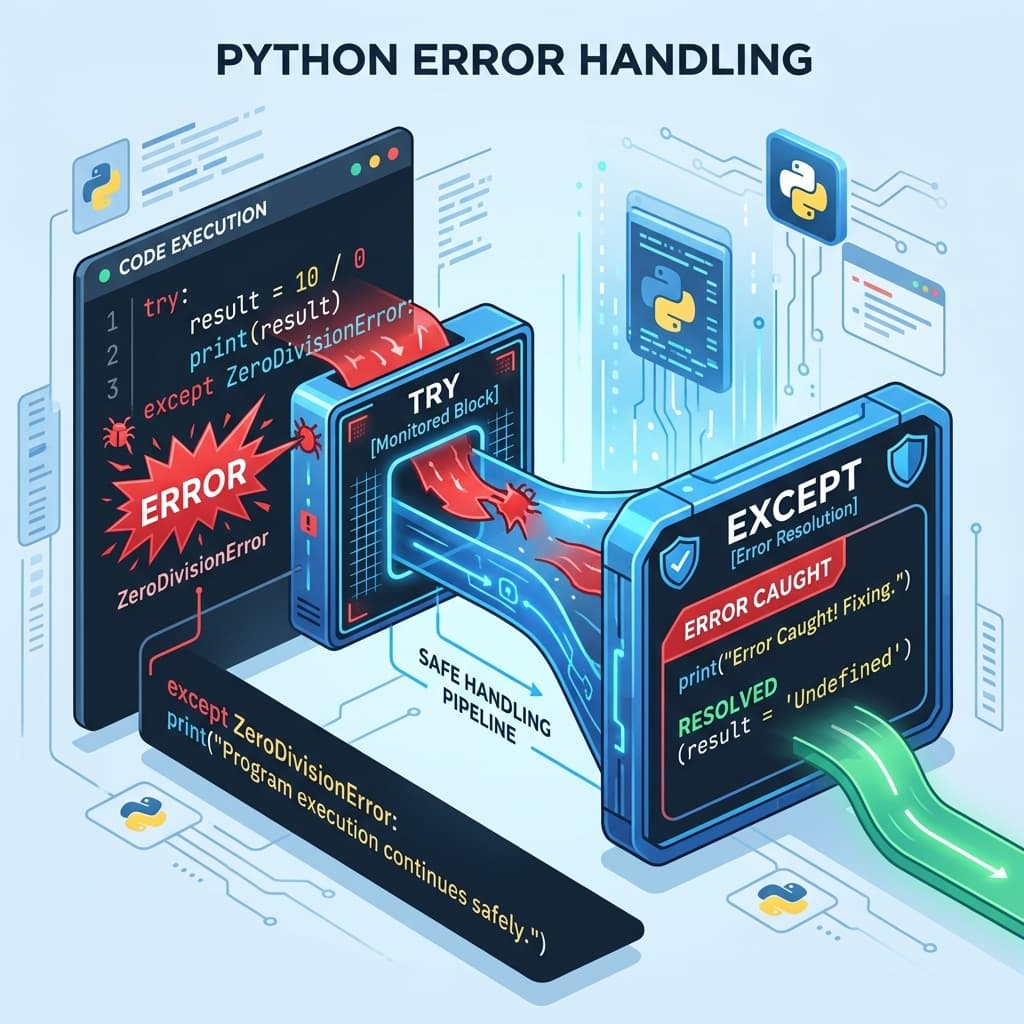 Python Error Handling: Try-Except aur AI Debugging