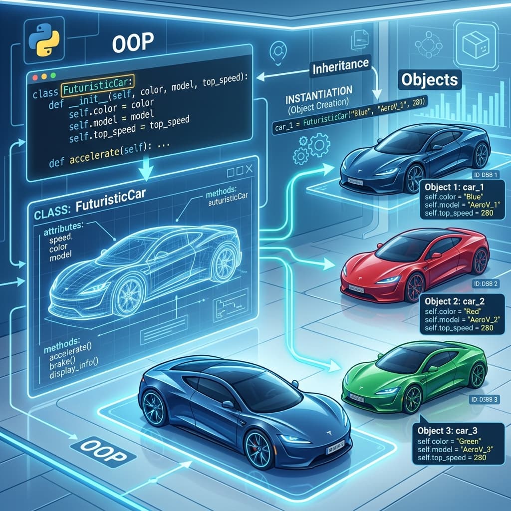 Python OOP Concepts: AI Models ka professional blueprint