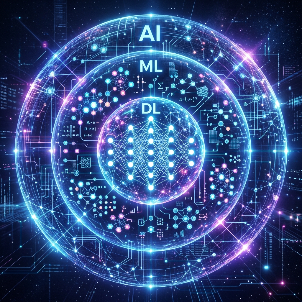 AI vs ML vs Deep Learning